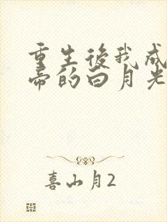 重生后我成了影帝的白月光