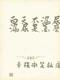 白天不漏尿晚上漏尿是怎么回事