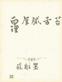 白厚腻舌苔的调理