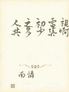 人之初电视剧一共多少集啊