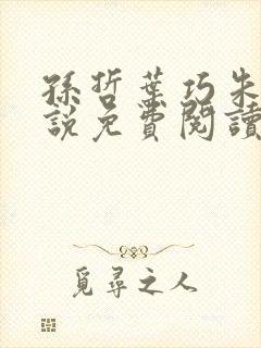 孙哲叶巧朱颜小说免费阅读