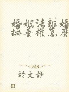 婚姻法离婚孩子抚养权怎么判