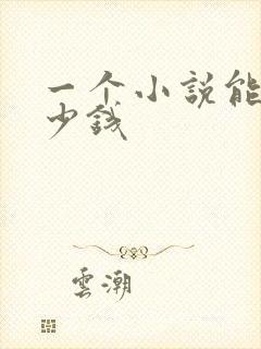 一个小说能赚多少钱