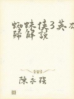 蜘蛛侠3英雄无归解说