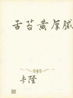 舌苔黄厚腻痰多