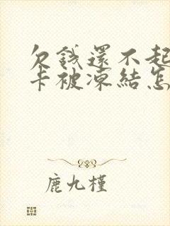 欠钱还不起银行卡被冻结怎么生活封面