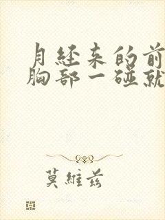 月经来的前几天胸部一碰就疼封面