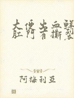 大便出血鲜红色肛门有撕裂感