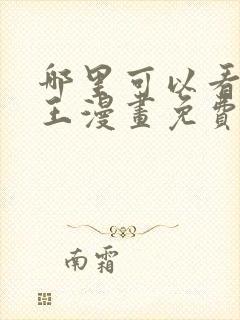 哪里可以看海贼王漫画免费