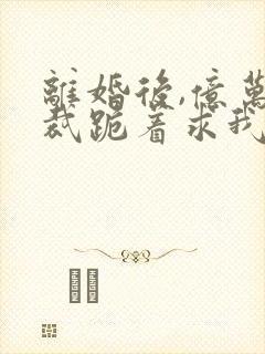 离婚后,亿万总裁跪着求我复婚