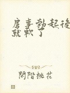 房事勃起后一会就软了