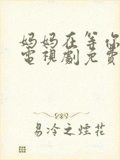 妈妈在等你全集电视剧免费观看封面