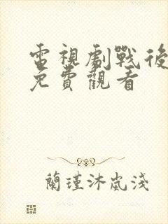 电视剧战后之战免费观看