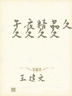 午夜精品久久久久久久久封面