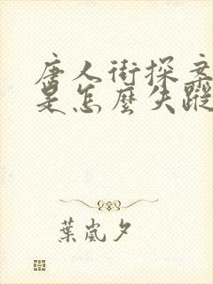 唐人街探案1丹是怎么失踪的