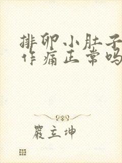 排卵小肚子隐隐作痛正常吗封面