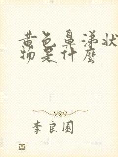 黄色鼻涕状分泌物是什么