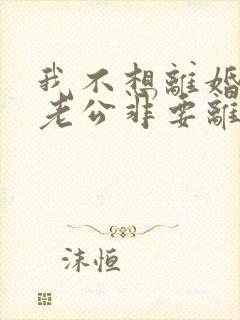 我不想离婚但是老公非要离婚我该怎么办封面