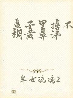 鼻子里擤不完的稠黄鼻涕封面