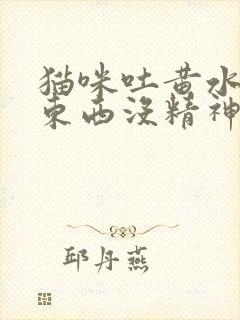 猫咪吐黄水不吃东西没精神怎么办封面