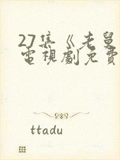 27集《老舅》电视剧免费观看封面