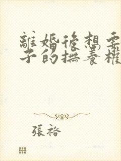 离婚后想要回孩子的抚养权该怎么办