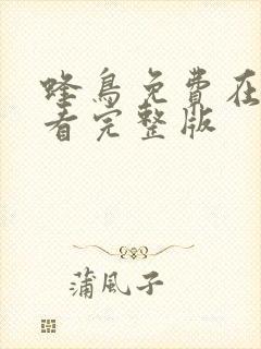 蜂鸟免费在线观看完整版