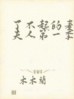 了不起的麦瑟尔夫人第一季免费观看封面