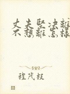 丈夫坚决离婚我不想离怎样挽回