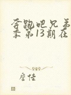 奔跑吧兄弟第一季第13期在线观看