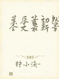 叶辰萧初然小说全文最新章节免费阅读