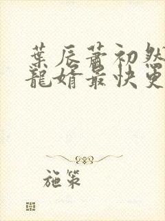 叶辰萧初然上门龙婿最快更新