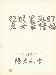 92猴男与87兔女最佳婚配