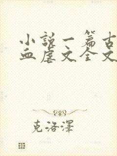 小说一篇古早狗血虐文全文免费阅读