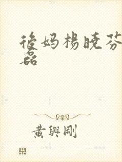 后妈杨晓芬和王磊