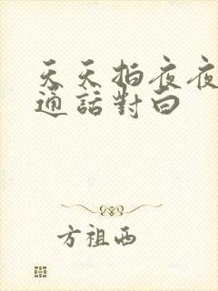 天天拍夜夜操普通话对白封面