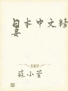 日本中文精品人妻封面