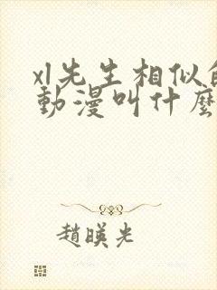 xl先生相似的动漫叫什么
