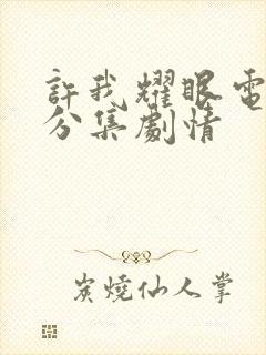 许我耀眼电视剧分集剧情封面