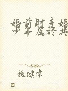 婚前财产婚后多少年属于共同财产封面