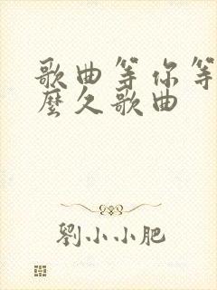 歌曲等你等了那么久歌曲