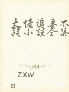 大佬追妻不择手段小说全集