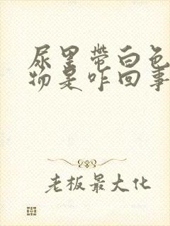 尿里带白色沉淀物是咋回事?