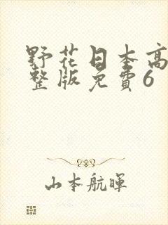野花日本高清完整版免费6