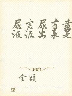 尿完尿有黄色粘液流出来是怎么回事?