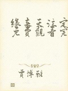 缘来天注定泰剧免费观看完整版