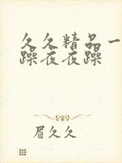久久精品一日日躁夜夜躁