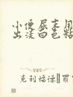 小便尿末用劲流出淡白色粘液