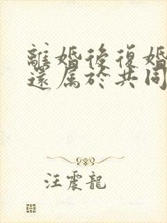 离婚后复婚房子还属于共同财产吗