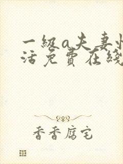 一级a夫妻性生活免费在线观看